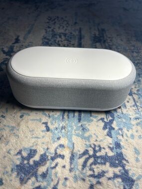 Portable Wireless Bluetooth Phone Charger and Speaker - White